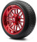 Lakeside Buggies MODZ 14" Mayhem Brushed Red with Ball Mill Wheels & Street Tires Combo- G1-5417-BRM STREET OPTION Modz Tire & Wheel Combos