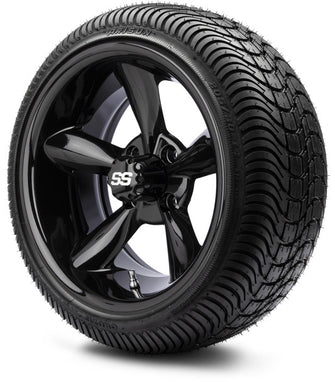 Lakeside Buggies MODZ 14" Godfather Glossy Black Wheels & Street Tires Combo- G1-5418-GB STREET OPTION Modz Tire & Wheel Combos