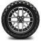 Lakeside Buggies MODZ 14" Matrix Machined Black Wheels & Off-Road Tires Combo- G1-5419-MB OFF-ROAD OPTION Modz Tire & Wheel Combos