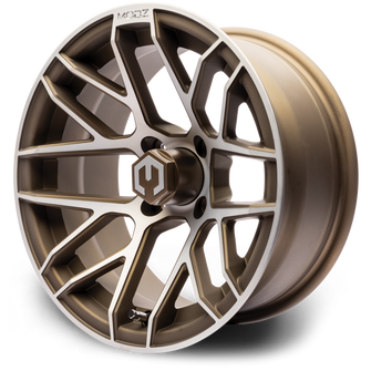 Lakeside Buggies MODZ Matrix Machine & Bronze 14" Golf Cart Wheel- G1-5419-MBZ Modz Wheels