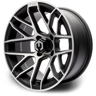 Lakeside Buggies MODZ Matrix Machine & Black 14" Golf Cart Wheel- G1-5419-MB Modz Wheels