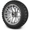 Lakeside Buggies MODZ 14" Matrix Silver Wheels & Off-Road Tires Combo- G1-5419-SV OFF-ROAD OPTION Modz Tire & Wheel Combos