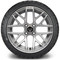 Lakeside Buggies MODZ 14" Matrix Silver Wheels & Street Tires Combo- G1-5419-SV STREET OPTION Modz Tire & Wheel Combos