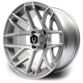 Lakeside Buggies MODZ Matrix Silver 14" Golf Cart Wheel- G1-5419-SV Modz Wheels