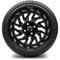 Lakeside Buggies MODZ 14" Carnage Glossy Black with Ball Mill Wheels & Street Tires Combo- G1-5421-BB STREET OPTION Modz Tire & Wheel Combos