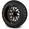 Lakeside Buggies MODZ 14" Carnage Glossy Black with Ball Mill Wheels & Off-Road Tires Combo- G1-5421-BB OFF-ROAD OPTION Modz Tire & Wheel Combos