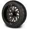 Lakeside Buggies MODZ 14" Carnage Glossy Black with Ball Mill Wheels & Street Tires Combo- G1-5421-BB STREET OPTION Modz Tire & Wheel Combos