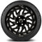 Lakeside Buggies MODZ 14" Carnage Glossy Black with Ball Mill Wheels & Street Tires Combo- G1-5421-BB STREET OPTION Modz Tire & Wheel Combos