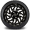 Lakeside Buggies MODZ 14" Carnage Glossy Black with Ball Mill Wheels & Street Tires Combo- G1-5421-BB STREET OPTION Modz Tire & Wheel Combos