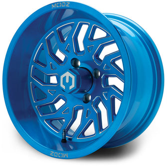 Lakeside Buggies MODZ Carnage Brushed Blue Ball Mill 14" Golf Cart Wheel- G1-5421-BBB Modz Wheels