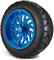 Lakeside Buggies MODZ 14" Carnage Brushed Blue with Ball Mill Wheels & Street Tires Combo- G1-5421-BBB STREET OPTION Modz Tire & Wheel Combos