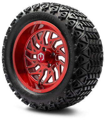 Lakeside Buggies MODZ 14" Carnage Brushed Red with Ball Mill Wheels & Off-Road Tires Combo- G1-5421-BBR OFF-ROAD OPTION Modz Tire & Wheel Combos