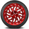 Lakeside Buggies MODZ 14" Carnage Brushed Red with Ball Mill Wheels & Street Tires Combo- G1-5421-BBR STREET OPTION Modz Tire & Wheel Combos