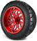 Lakeside Buggies MODZ 14" Carnage Brushed Red with Ball Mill Wheels & Street Tires Combo- G1-5421-BBR STREET OPTION Modz Tire & Wheel Combos