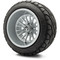 Lakeside Buggies MODZ 14" Assassin Glossy Silver Wheels & Street Tires Combo- G1-5423-SV STREET OPTION Modz Tire & Wheel Combos