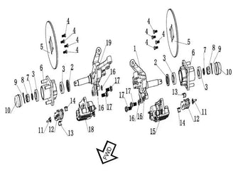 2 - Grease Seal - M6203-3001019 - BRAKE CALIPER PN# M6203-3001019