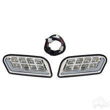 Lakeside Buggies RHOX LED Headlights w/RGBW Accent Lights and OE Retrofit Harness, Club Car Tempo, 12-48V- LGT-415L Rhox NEED TO SORT