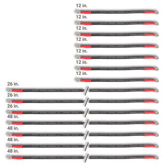 Lakeside Buggies MODZ® EZGO 2-Gauge Complete Battery Cable Set- EZGO 2-GAUGE OPTIONS Modz NEED TO SORT