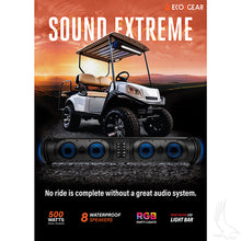 Lakeside Buggies EcoXGear Soundbar, Four Speaker, 500W, Dual Woofers and RGB Lights- RAD-508 Sound Extreme Golf Cart Audio