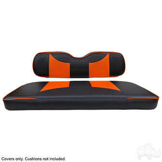 Lakeside Buggies RHOX Front Seat Cover Set, Rally Black/Orange, E-Z-Go TXT 96-13- SEAT-011BO-R-CV Rhox NEED TO SORT