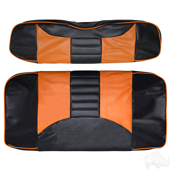 Lakeside Buggies RHOX Front Seat Cover Set, Rally Black/Orange, E-Z-Go TXT 96-13- SEAT-011BO-R-CV Rhox NEED TO SORT