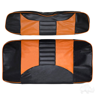 Lakeside Buggies RHOX Front Seat Cover Set, Rally Black/Orange, E-Z-Go TXT 96-13- SEAT-011BO-R-CV Rhox NEED TO SORT