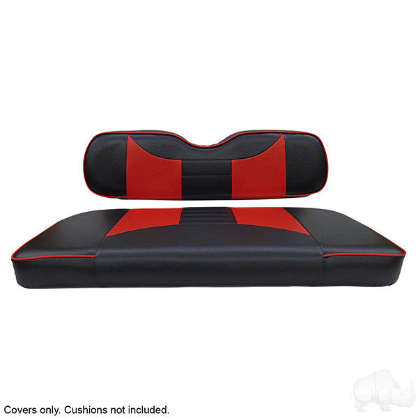 Lakeside Buggies RHOX Front Seat Cover Set, Rally Black/Red, E-Z-Go TXT 96-13- SEAT-011BR-R-CV Rhox NEED TO SORT