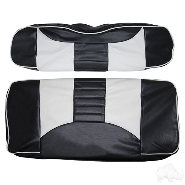 Lakeside Buggies RHOX Front Seat Cover Set, Rally Black/White, E-Z-Go TXT 96-13- SEAT-011BW-R-CV Rhox NEED TO SORT