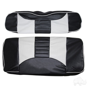 Lakeside Buggies RHOX Front Seat Cover Set, Rally Black/White, E-Z-Go TXT 96-13- SEAT-011BW-R-CV Rhox NEED TO SORT