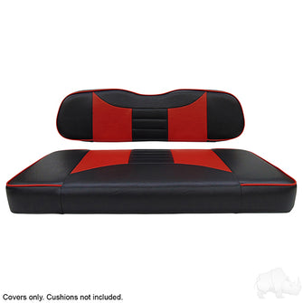 Lakeside Buggies RHOX Front Seat Cover Set, Rally Black/Red, Club Car DS- SEAT-021BR-R-CV Rhox NEED TO SORT