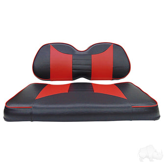 Lakeside Buggies RHOX Front Seat Cushion Set, Rally Black/Red, Club Car Tempo, Precedent 04+- SEAT-031BR-R Rhox NEED TO SORT