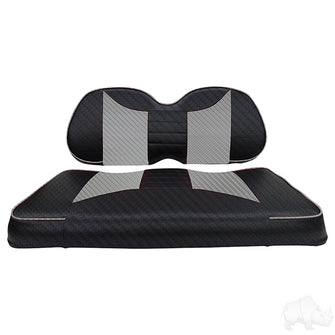 Lakeside Buggies RHOX Front Seat Cushion Set, Rally Black Carbon/Silver Carbon Fiber, Club Car Tempo, Precedent 04+- SEAT-031BSCF-R Rhox NEED TO SORT