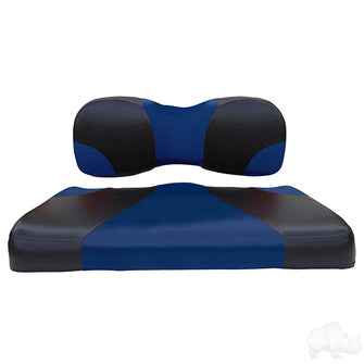 Lakeside Buggies RHOX Front Seat Cushion Set, Sport Black/Blue, Yamaha Drive- SEAT-051BBL-S Rhox NEED TO SORT