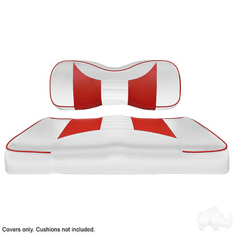 Lakeside Buggies RHOX Front Seat Cover Set, Rally White/Red, Yamaha Drive2, Drive- SEAT-051WR-R-CV Rhox NEED TO SORT