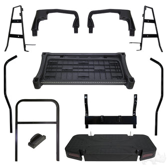 Lakeside Buggies RHOX Rhino Aluminum Seat Kit, Sport Black/Tan, Club Car DS 00.5+- SEAT-521BT-S Rhox NEED TO SORT