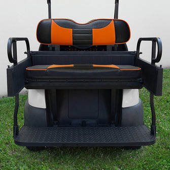 Lakeside Buggies RHOX Rhino Seat Box Kit, Rally Black/Orange, Club Car Tempo, Precedent 04+- SEAT-931BO-R Rhox NEED TO SORT