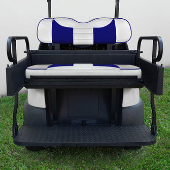 Lakeside Buggies RHOX Rhino Seat Box Kit, Rally White/Blue, Club Car Tempo, Precedent 04+- SEAT-931WBL-R Rhox NEED TO SORT