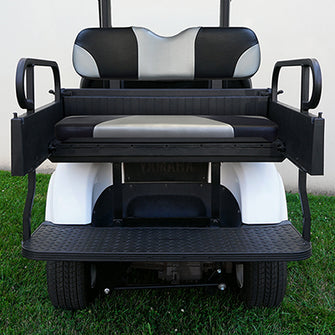 Lakeside Buggies RHOX Rhino Seat Box Kit, Sport Black/Silver, Yamaha Drive- SEAT-951BS-S Rhox Seat Back Cover, Yamaha Drive2, Drive