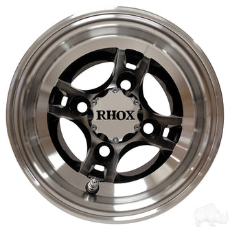 Lakeside Buggies RHOX Brickyard, Machined w/Black w/ Center Cap, 8x7 ET-27- TIR-RX140 Rhox Wheels