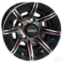 Lakeside Buggies RHOX RX150, 8 Spoke Machined w/Gloss Black w/ Center Cap, 10x7 ET-25- TIR-RX150 Rhox Wheels