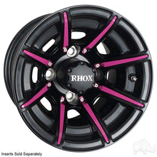 Lakeside Buggies RHOX RX152, 8 Spoke Matte Black w/ Center Cap, 10x7 ET-25- TIR-RX152 Rhox Wheels