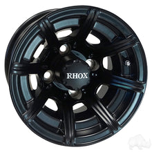 Lakeside Buggies RHOX RX152, 8 Spoke Matte Black w/ Center Cap, 10x7 ET-25- TIR-RX152 Rhox Wheels