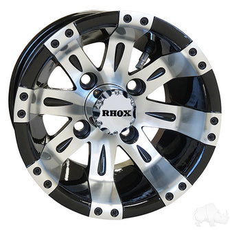 Lakeside Buggies RHOX Vegas, Machined w/Black w/ Center Cap, 10x7 ET-25- TIR-RX160 Rhox Wheels