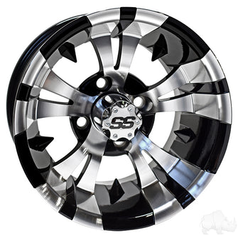 Lakeside Buggies RHOX RX188, Machined Gloss Black, 14x7 ET-25- TIR-RX188 Rhox Wheels