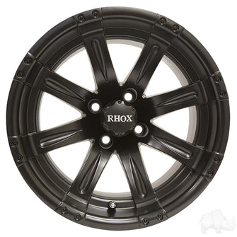 Lakeside Buggies RHOX Vegas, Matte Black w/ Center Cap, 14x7 ET-25- TIR-RX222 Rhox Wheels