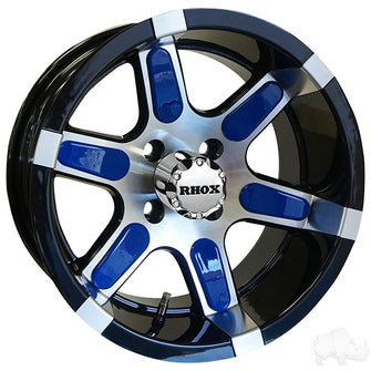 Lakeside Buggies RHOX RX260, Machined w/ Black w/ Center Cap, 14x7 ET-25- TIR-RX260 Rhox Wheels