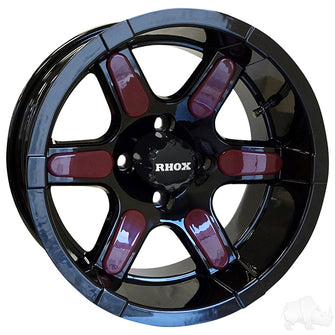 Lakeside Buggies RHOX RX262, Black w/ Center Cap, 14x7 ET-25- TIR-RX262 Rhox Wheels