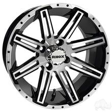 Lakeside Buggies RHOX RX275, Machined Gloss Black, 14x7, ET-25- TIR-RX275 Rhox Wheels