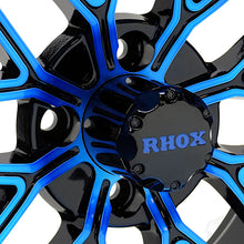 Lakeside Buggies RHOX RX281, Gloss Black with Blue, 14x7 ET-25- TIR-RX281-BBL Rhox Wheels