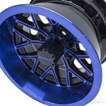 Lakeside Buggies RHOX RX283, Gloss Black with Blue, 12x7 ET-25- TIR-RX283-BBL Rhox Wheels